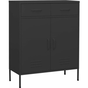 vidaXL - Opbergkast - 80x35x101,5 - cm - staal - antracietkleurig