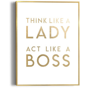Schilderij Lady Boss - 40 x 30 - Hout - REINDERS