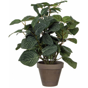 Kunstplant Pilea Groen - H 35cm - Keramiek sierpot - Mica Decorations