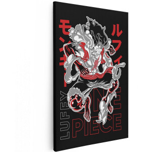 Artaza Canvas Schilderij Luffy One Piece - 80x120 cm - Wanddecoratie Anime - Muurdecoratie Slaapkamer - Schilderijen Op Canvas Manga