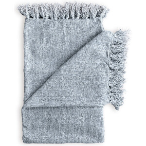 Zohome Plaid Ciniglia - Warme deken voor op de bank - Zacht - 140x200 cm - Blauw