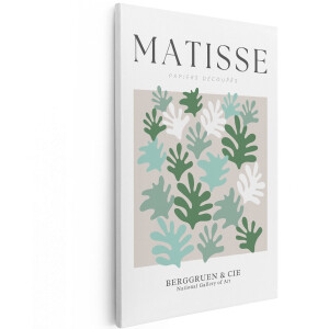 Artaza Canvas Schilderij Matisse Papiers Découpés - 20x30 cm - Wanddecoratie Abstract - Muurdecoratie Groen - Schilderijen Op Canvas