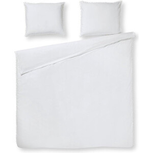 Papillon Brisbane Dekbedovertrek - Eenpersoons - 140x200/220 cm - Wit