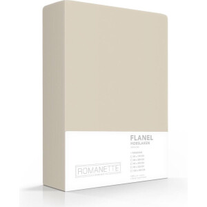 Luxe Hoeslaken Verwarmend Flanel - Zand