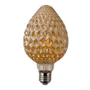 Clayre & Eef LED Lamp 9 cm E27|4W Beige Glas Gloeilamp LED