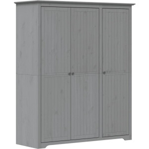 vidaXL - Kledingkast - BODO - 146x53,5x173 - cm - massief - grenenhout - grijs