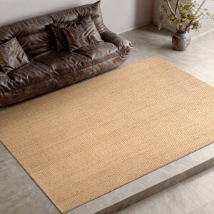Vloerkleed Mirabelle Rechthoekig - Natuurlijk Goud 300x200cm - Jute - Dekbed-Discounter.nl