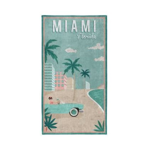 Seahorse Miami - Strandlaken - Katoen - 90x170cm - Mint