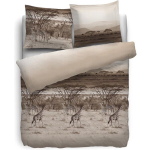 HNL Pure Cotton Gap Dekbedovertrek - Eenpersoons - 135x200 + 80x80 cm - Taupe