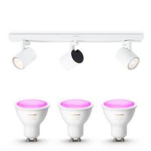 Philips Runner Opbouwspot Wit - Hue White & Color Ambiance - 3 Spots