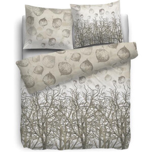 HNL Pure Cotton Fig Dekbedovertrek - Eenpersoons - 135x200 + 80x80 cm - Naturel