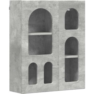 vidaXL - Hangkast - ELST - Betongrijs - 59 - x - 20 - x - 71,5 - cm - Bewerkt - hout