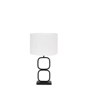 Light & Living Tafellamp Lutika|Polycotton - Zwart|Wit - Ã30x67cm