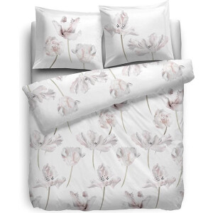 HNL Pure Cotton Livina Dekbedovertrek - Eenpersoons - 135x200 + 80x80 cm - Wit