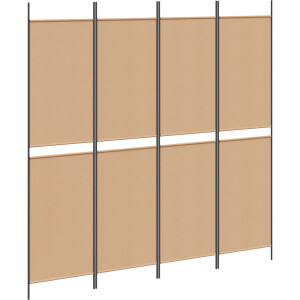vidaXL - 4-Panel - Room - Divider - Beige - 200 - x - 200 - cm - Stof