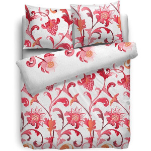 HNL Refined Vida Dekbedovertrek - Litsjumeaux XL - 260x200/220 cm - Rood