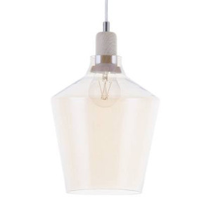 Beliani - SANTON - Hanglamp - Lichte houtkleur - Glas