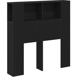 vidaXL - Hoofdeinde - Kast - Zwart - eiken - 100 - x - 19 - x - 104.5 - cm - Bewerkt - hout