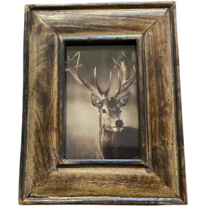 Fotolijst bruin hert rendier maat M 22 x 17 cm | 125004 | Home Sweet Home | Stoer & Sober Landelijke Woonstijl