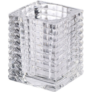Bolsius Professional Relight Kaarsenhouders - Ribbed - Transparant - 6 Stuks