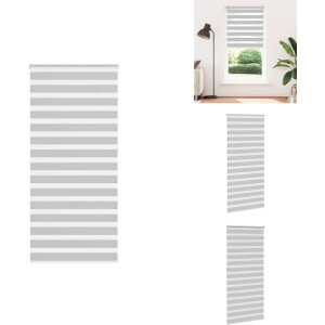 vidaXL Zebra Jaloezie - Zebra Jaloezieën - Zebra Rolgordijn - Dubbel Rolgordijn - Zebra rolgordijn 100x230 cm stofbreedte 95,9 cm lichtgrijs