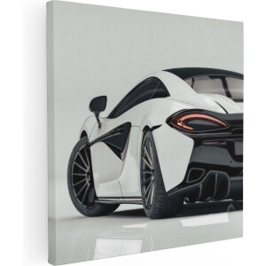 Artaza Canvas Schilderij Sportauto - 40x40 cm - Klein - Muurdecoratie Auto - Wanddecoratie Mancave - Kamer Accessoires Modern