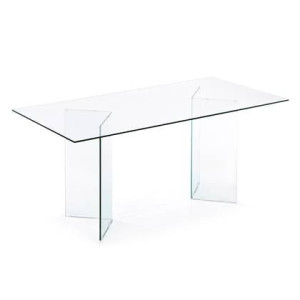 Kave Home Burano Eettafel - 180 x 90 cm - Glas