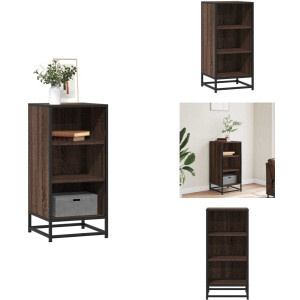 vidaXL Dressoir - Dressoirs - Opbergkast - Buffet - Dressoir 35,5x35x76 cm bewerkt hout en metaal bruin eikenkleur