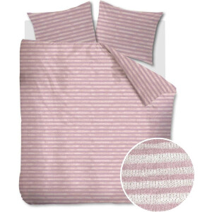 Ariadne at Home Knit Stripes dekbedovertrek - Tweepersoons - 200x200/220 - Lila