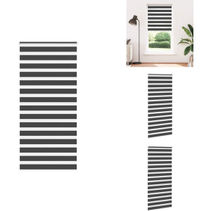 vidaXL Zebra Jaloezie - Zebra Jaloezieën - Zebra Rolgordijn - Dubbel Rolgordijn - Zebra rolgordijn 100x230 cm stofbreedte 95,9 cm zwart