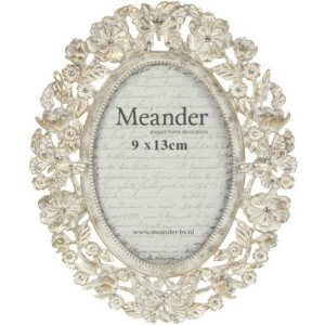 Fotolijstje ovaal met bloemen en vlinders