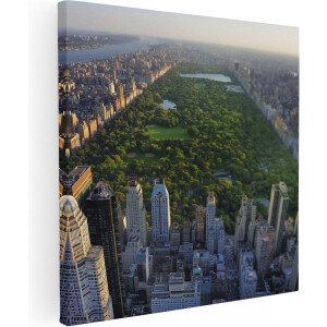 Artaza Canvas Schilderij Central Park In New York Met Wolkenkrabbers - 40x40 - Klein - Foto Op Canvas - Canvas Print