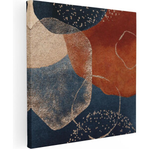 Artaza Canvas Schilderij Abstracte Kunst van Cirkels - 90x90 cm - Groot - Wanddecoratie Woonkamer - Schilderijen - Muurdecoratie