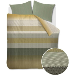 Beddinghouse Theo dekbedovertrek - Lits-Jumeaux - 240x200/220 - Groen