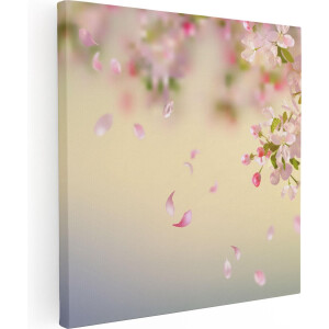 Artaza Canvas Schilderij Appelbloesem - Bloemen - 70x70 - Foto Op Canvas - Canvas Print