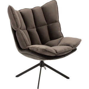 J-Line stoel Relax Kussen Op Frame - textiel/metaal - grijs