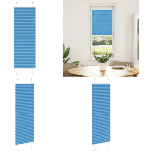 vidaXL Plissé rolgordijn 40x150 cm stofbreedte 39,4 cm polyester blauw - Plisségordijn - Geplooide Jaloezieën - Geplooide Zonwering - Plisse Blind