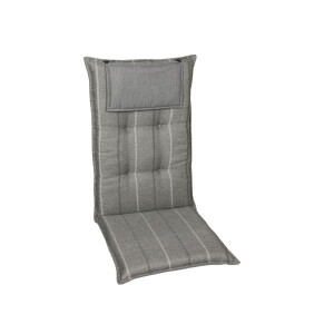GO-DE Textil Tuinkussen (Stoelkussens voor stoelen met een lange rugleuning, Grijs)