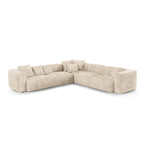 Modulaire hoekbank Martina ribstof | Micadoni Home
