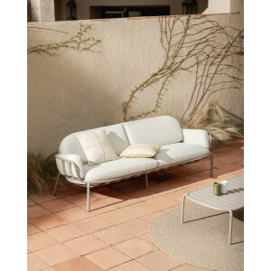 Kave Home 3-zits Tuinbank 'Joncols' 224cm, kleur Taupe