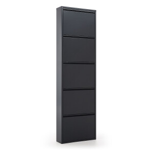 Kave Home Schoenenkast 'Ode' 5-deurs, kleur Zwart