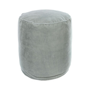Kave Home Poef 'Brunetta' Velvet, kleur Lichtblauw