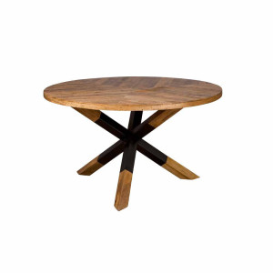 Tower Living Ronde Eettafel 'Viola' Mangohout, 130cm, kleur Naturel