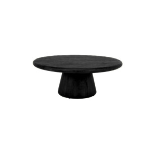 Tower Living Ronde Salontafel 'Asti' Mangohout, 90cm, kleur Zwart