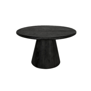 Tower Living Ronde Eettafel 'Asti' Mangohout, 130cm, kleur Zwart