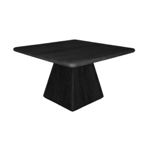 Tower Living Vierkante Eettafel 'Asti' Mangohout, 130 x 130cm, kleur Zwart