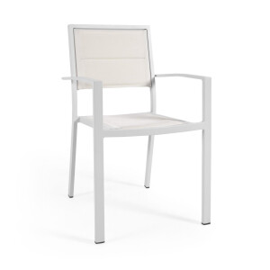 Kave Home Tuinstoel 'Sirley' Aluminium, kleur Wit