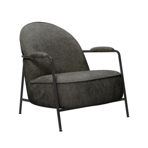Tower Living Fauteuil 'Amelia' Chenille, kleur Charcoal