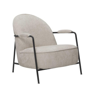 Tower Living Fauteuil 'Amelia' Chenille, kleur Beige