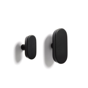 Kave Home Kapstokhaak 'Arely' Set van 2 stuks, kleur Zwart